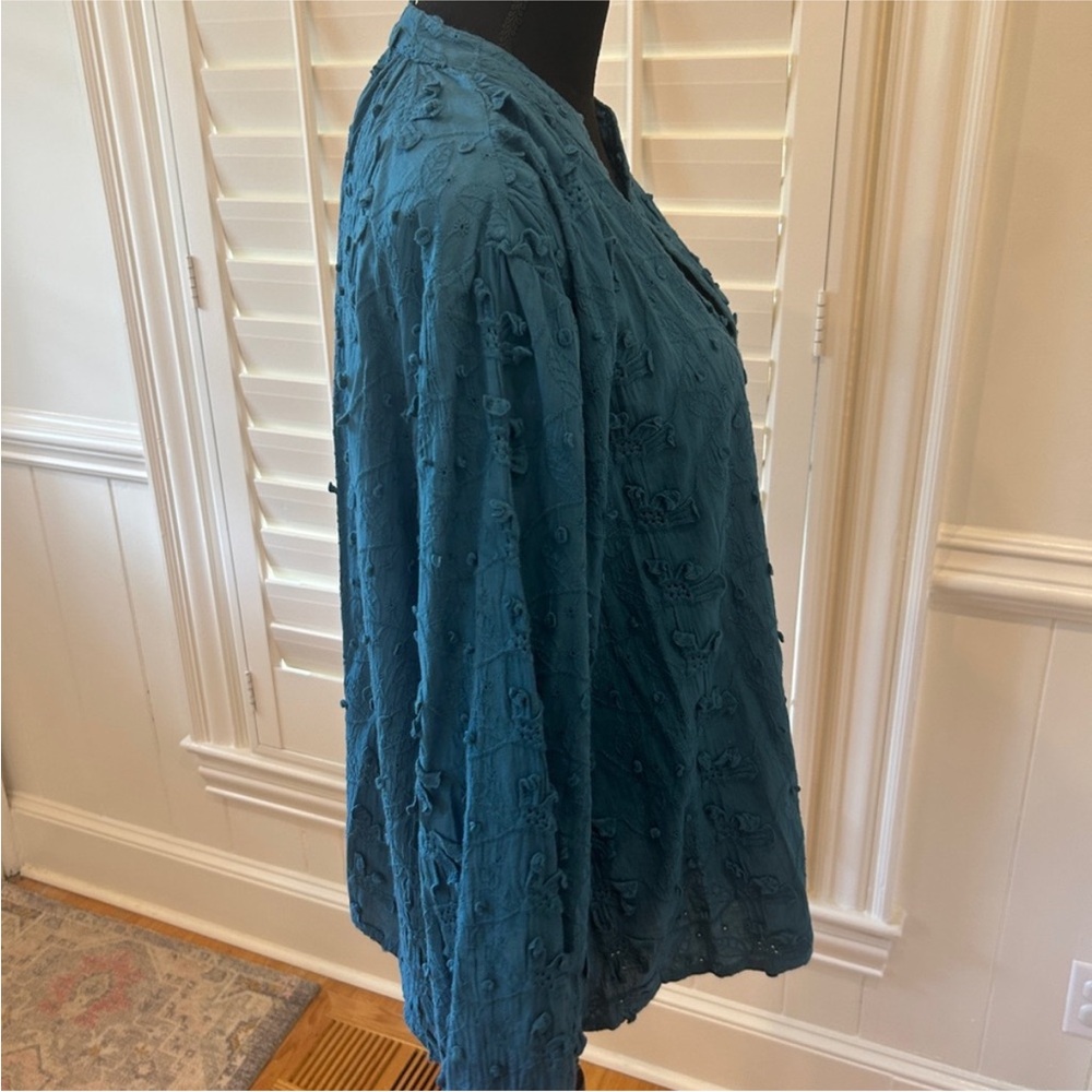 Anthropologie Seen Worn Kept Kathryn Textured Women's Top sz 12 Large - Picture 3 of 6